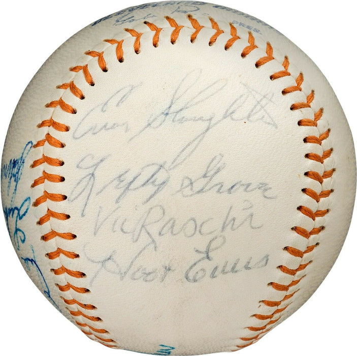 Joe Medwick Pie Traynor Lefty Grove HOF Signed Baseball PSA DNA & Beckett COA