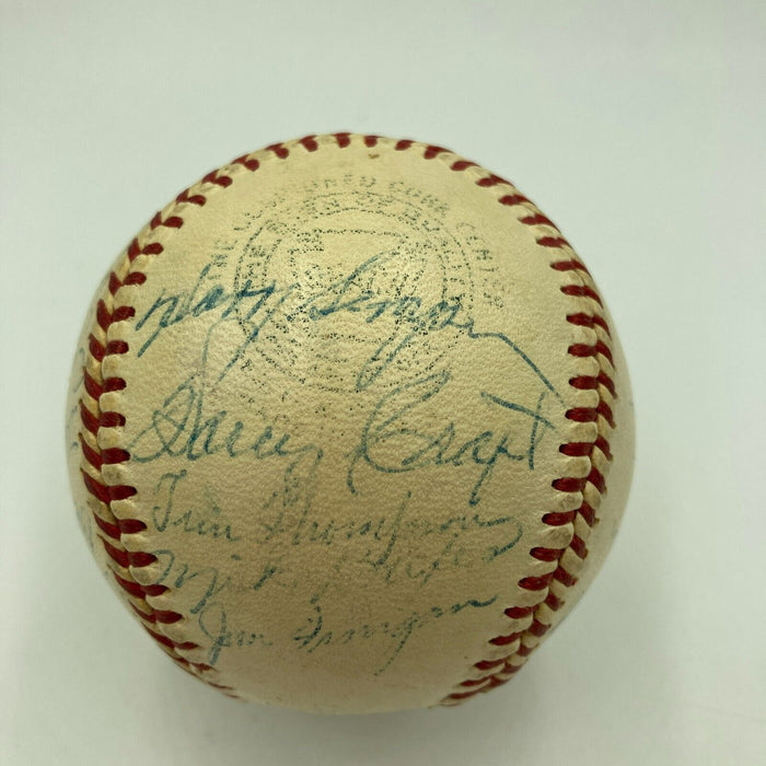 1956 Kansas City Athletics A's Team Signed American League Baseball JSA COA