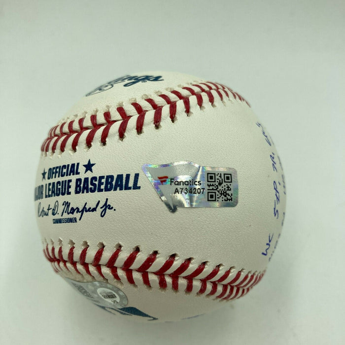 Max Scherzer 2019 World Series Signed Heavily Inscribed STAT Baseball FanaticS
