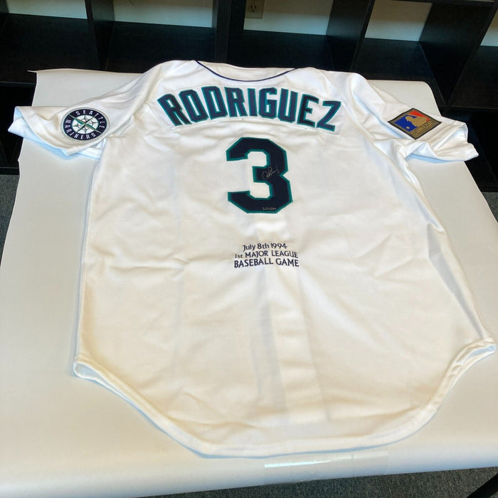 Alex Rodriguez Rookie Signed 1994 Seattle Mariners Game Model Jersey Steiner COA
