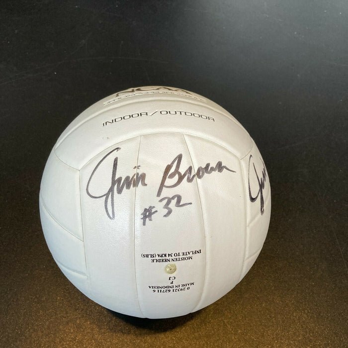 Rare Jim Brown #32 Signed Autographed Volleyball  With JSA COA