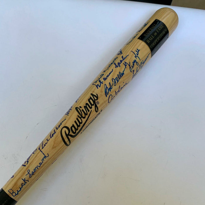 Beautiful Hall Of Fame Multi Signed Bat 30+ Sigs Ernie Banks With JSA COA