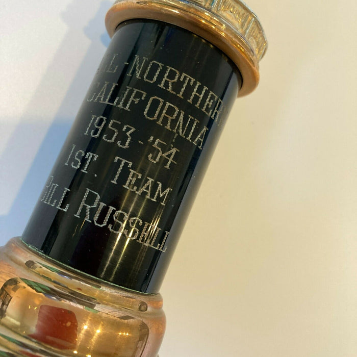 Bill Russell "All-Northern California 1953-54 1st Team" Basketball Trophy W/COA