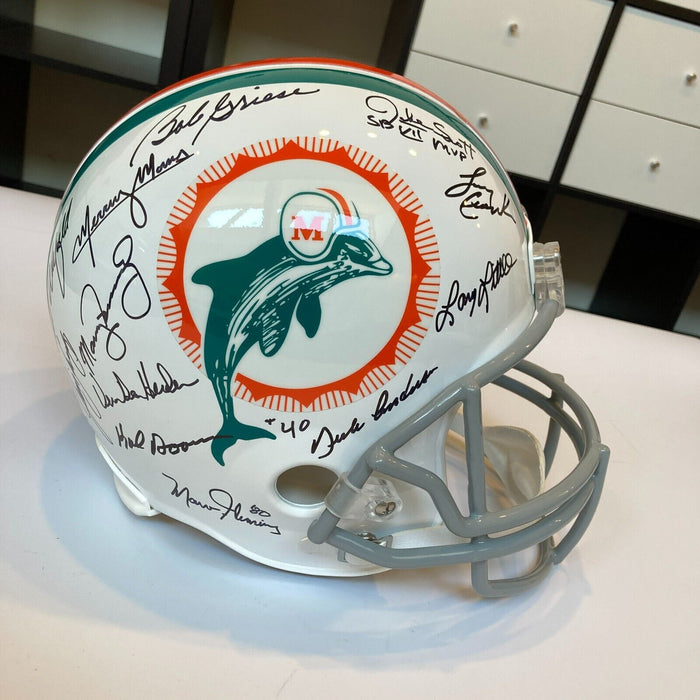 1972 Miami Dolphins Super Bowl Champs Team Signed Full Size Helmet Beckett COA