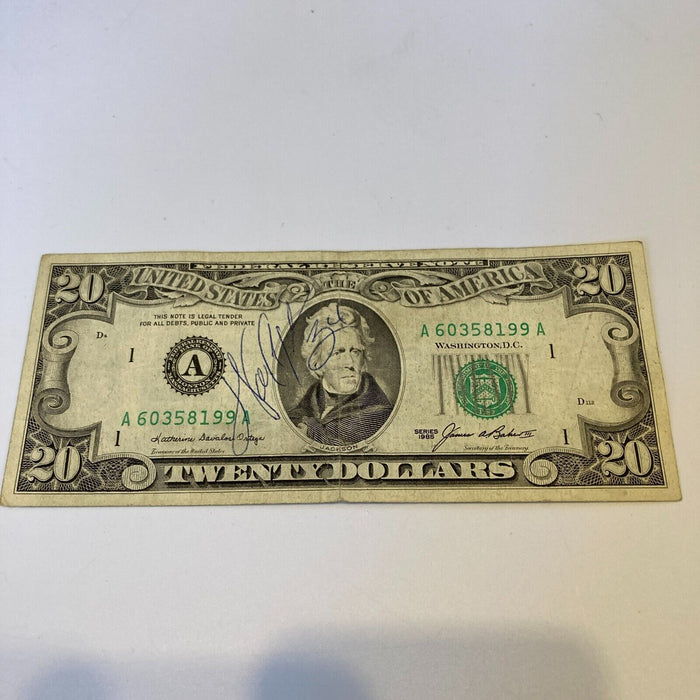 Walter Payton Signed Autographed 1985 $20 Dollar Bill Chicago Bears HOF JSA COA