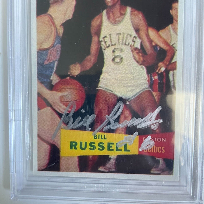 1957 Topps #77 Bill Russell Signed Autographed RP Rookie Card RC BGS Beckett