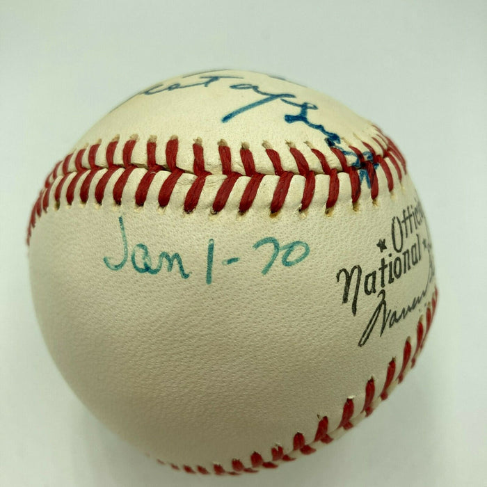 Elvin Hayes Playing Days Jan 1, 1970 Signed National League Giles Baseball JSA