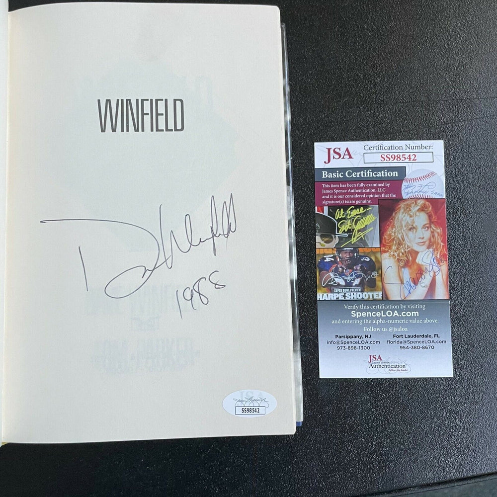 Dave Winfield Signed Autographed 1988 Baseball Book With JSA COA