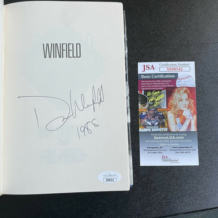 Dave Winfield Signed Autographed 1988 Baseball Book With JSA COA