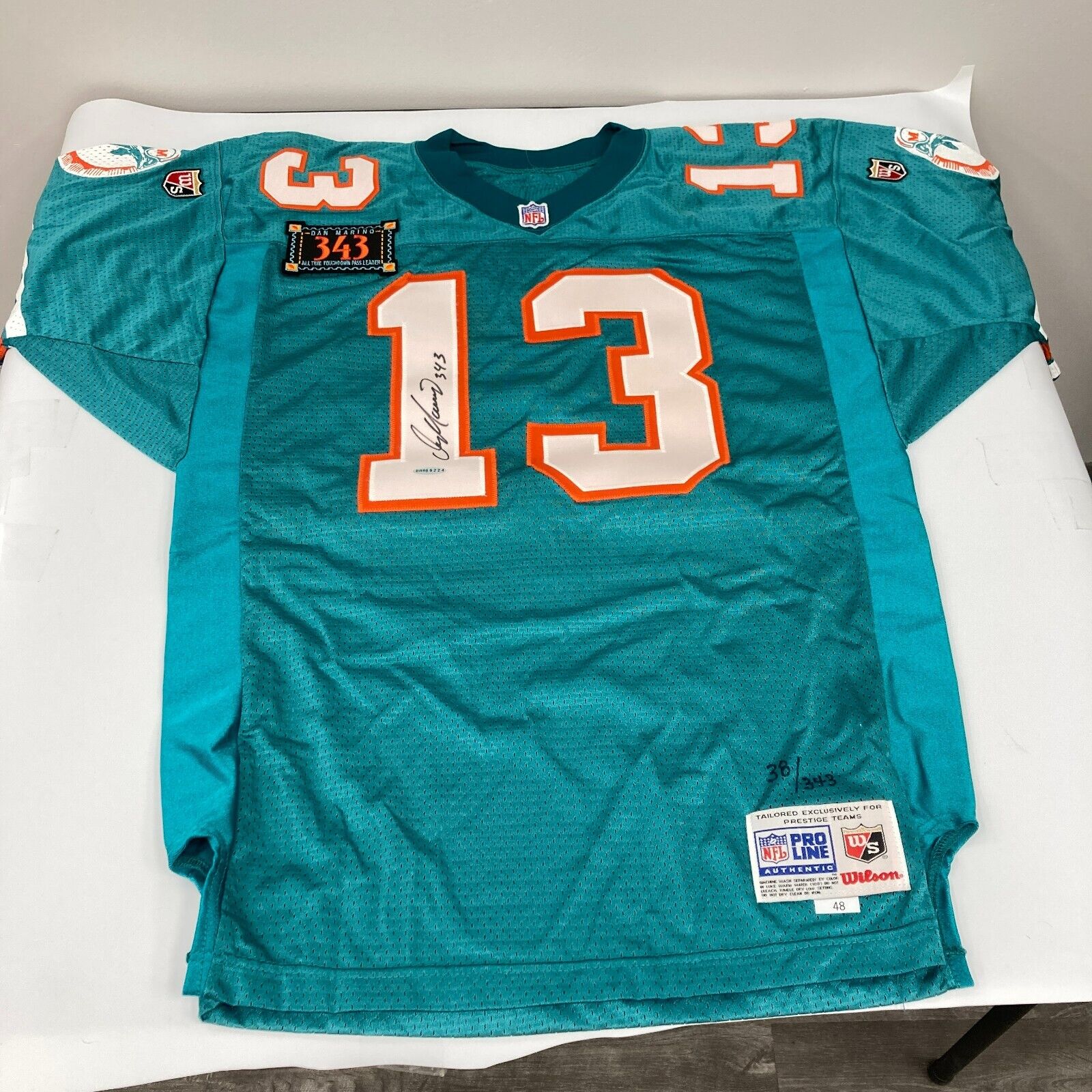 Dan Marino Signed Authentic Miami Dolphins Game Model Jersey UDA Upper —  Showpieces Sports