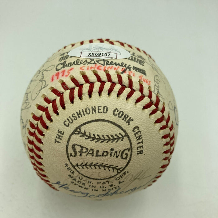 1975 Cincinnati Reds World Series Champs Team Signed Baseball JSA COA