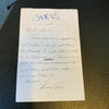 Lonny Frey Signed 1930's Game Model Glove With Handwritten Letter JSA COA