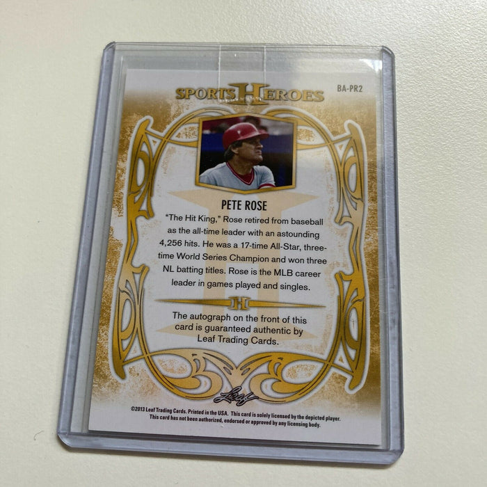 Leaf Sports Heroes Pete Rose #24/25 Auto Signed Autographed Baseball Card