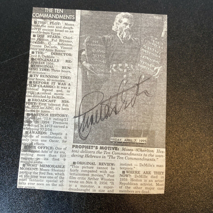 Lot Of 4 Charlton Heston Signed Autographed Photos