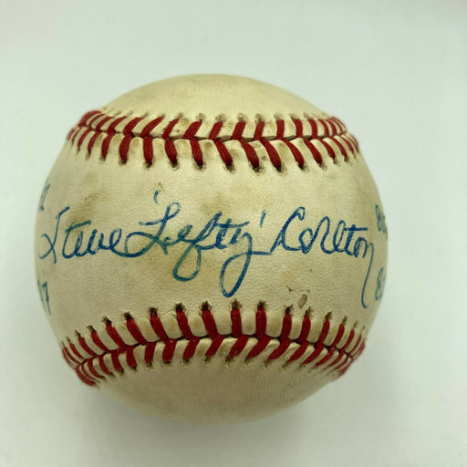Steve Lefty Carlton "1972, 1977, 1980, 1982 Cy Young" Signed Baseball JSA COA