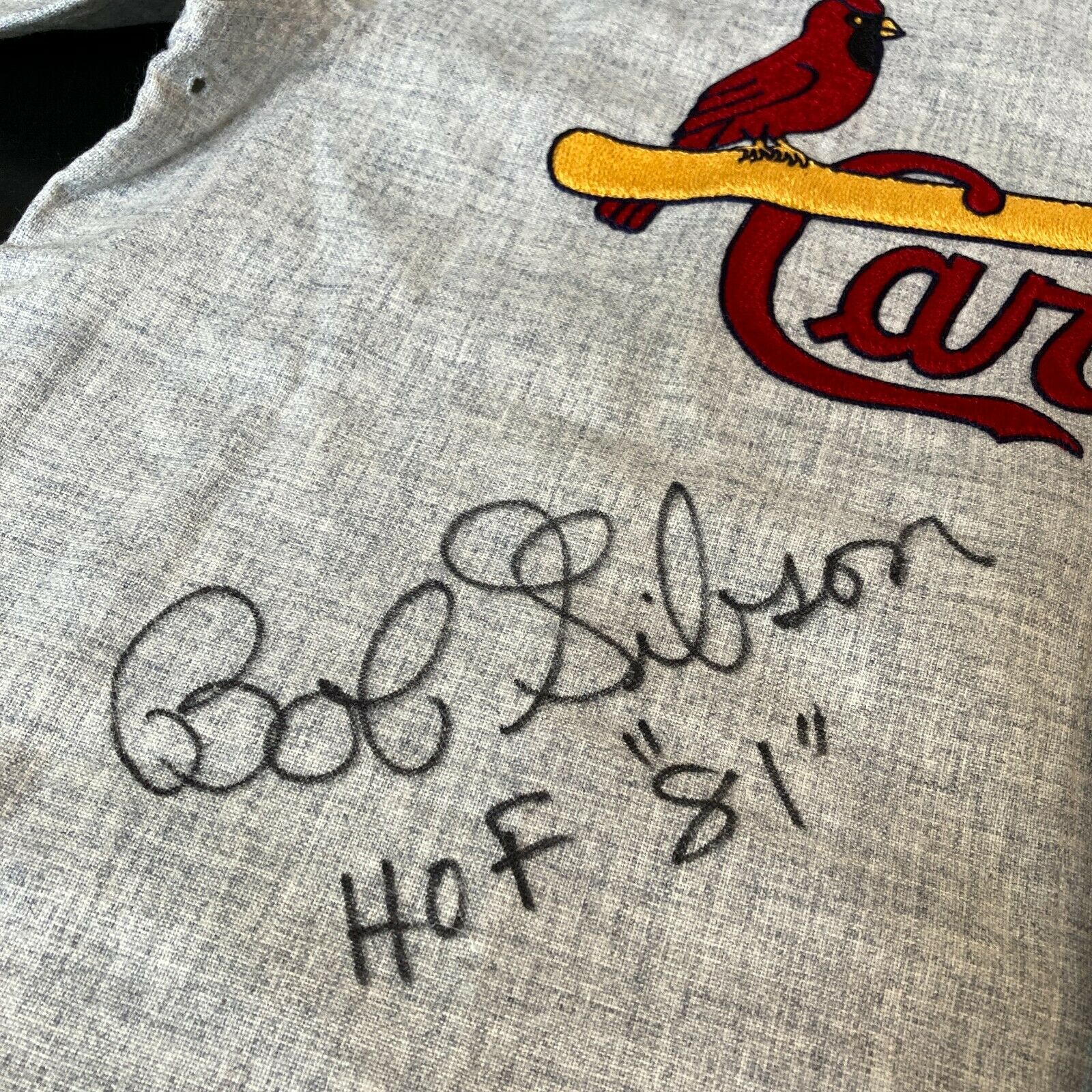 Bob Gibson Hall Of Fame 1981 Signed St. Louis Cardinals Jersey Huge —  Showpieces Sports