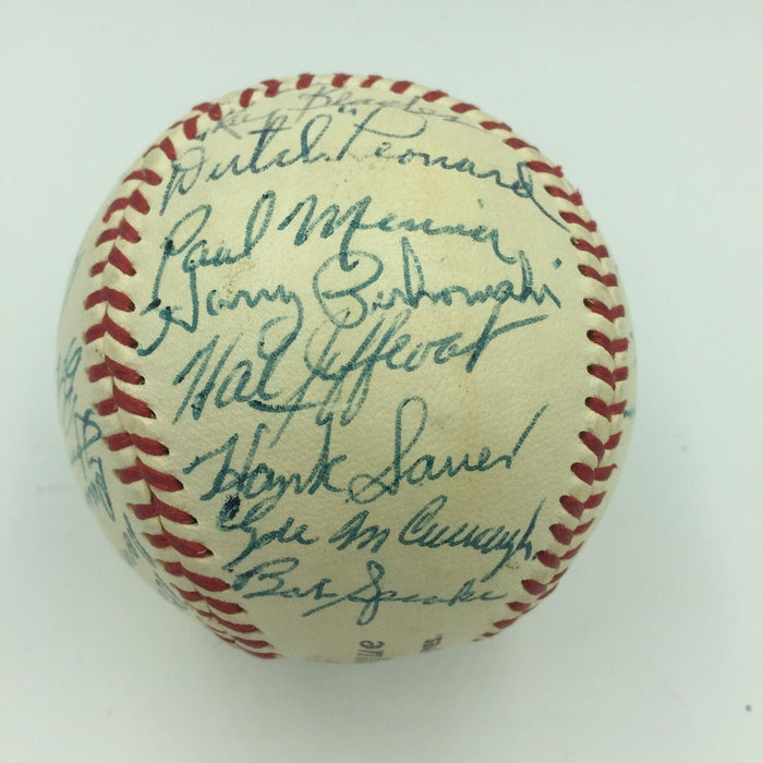 Beautiful 1955 Chicago Cubs Team Signed National League Baseball Ernie Banks JSA