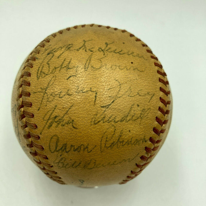 1947 New York Yankees World Series Champs Team Signed Baseball Joe Dimaggio PSA