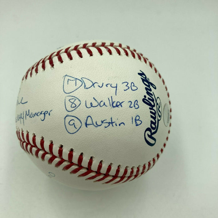 Aaron Boone 1st Game As Yankees Manager Signed Heavily Inscribed Baseball MLB