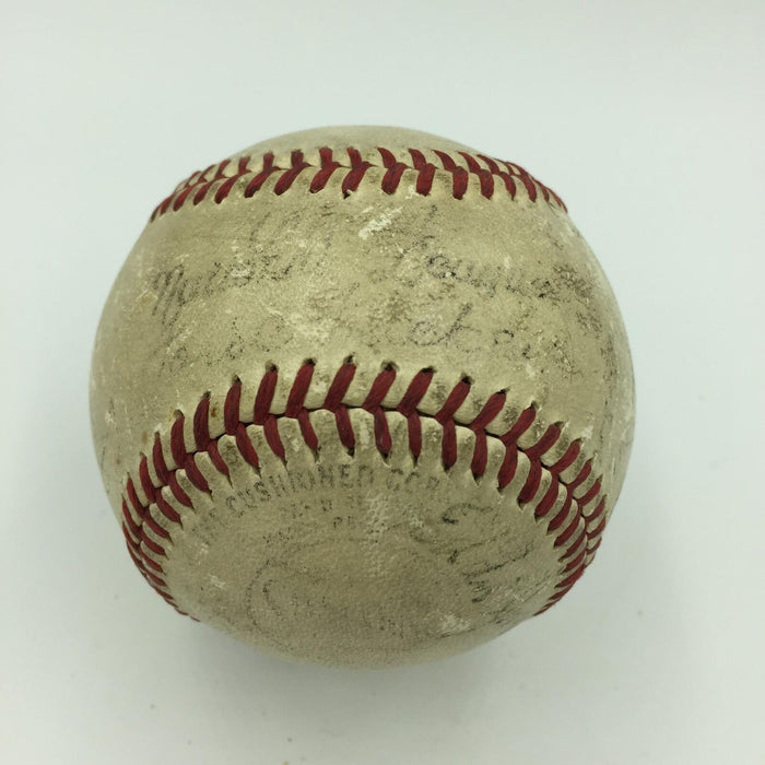 1941 Cincinnati Reds Team Signed Official National League Baseball With JSA COA