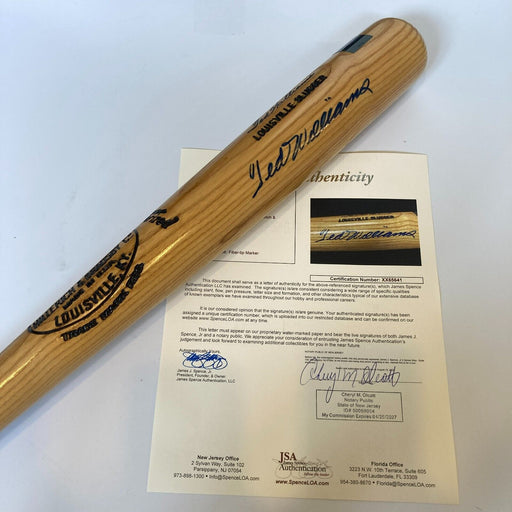 Beautiful Ted Williams Signed Louisville Slugger Game Model Baseball Bat JSA COA