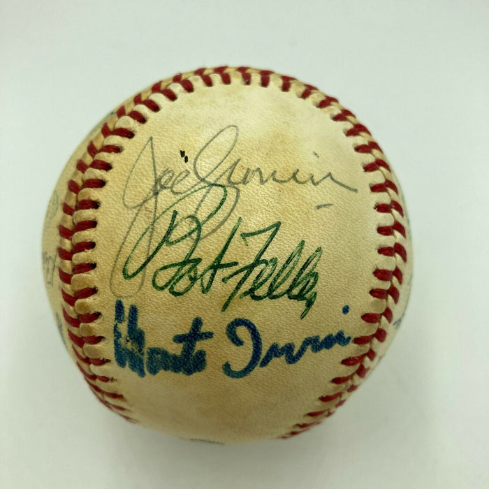 Mickey Mantle Joe DiMaggio Hall Of Fame Legends Multi Signed Baseball PSA DNA