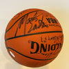 1990-91 Utah Jazz Team Signed NBA Game Basketball Karl Malone Stockton JSA COA