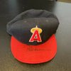 Rod Carew Signed Game Used California Angels Hat Cap With JSA COA & Heritage LOA