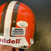 Jim Brown Signed Authentic Riddell Cleveland Browns Mini Helmet With JSA COA