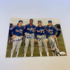 Gary Carter Keith Hernandez Darryl Strawberry 1986 Mets Signed Photo JSA COA