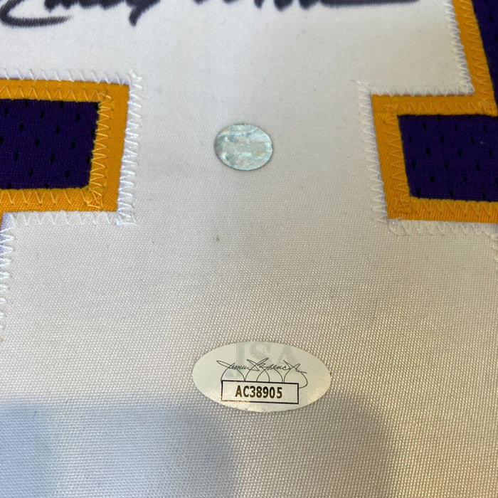 Randy Moss Signed Authentic Wilson Minnesota Vikings Game Model Jersey JSA COA