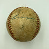 Joe Dimaggio & Elston Howard Signed 1950's American League Game Baseball JSA