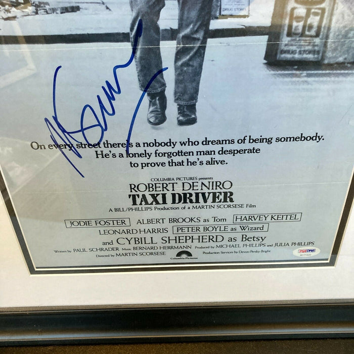 Martin Scorsese Signed Large 18x24 Taxi Driver Movie Poster Framed PSA DNA COA