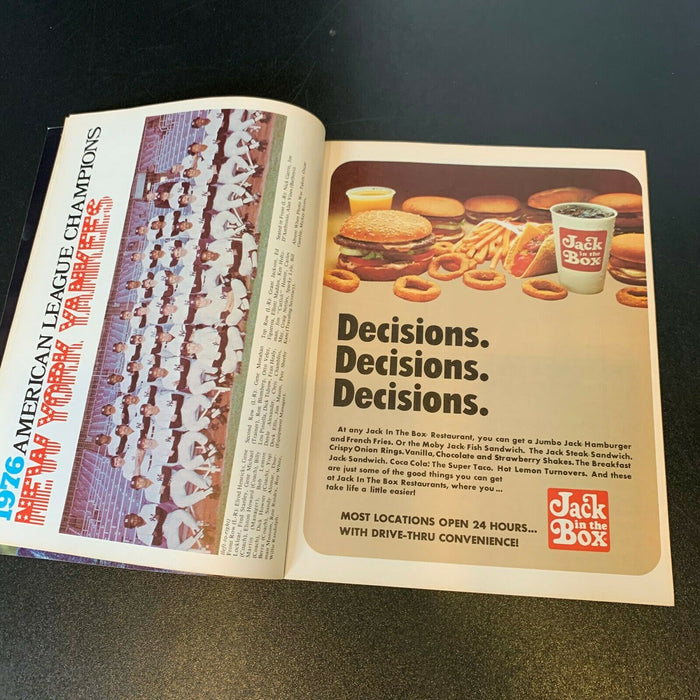 1977 New York Yankees World Series Champs Team Signed ALCS Program JSA COA