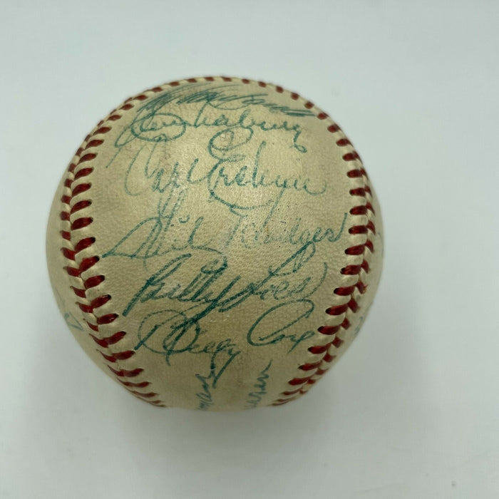 Beautiful Jackie Robinson 1952 Brooklyn Dodgers Team Signed Baseball JSA COA