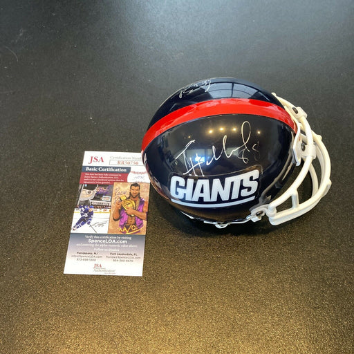 Tiki Barber Signed Authentic Riddell New York Giants Mini Helmet JSA COA