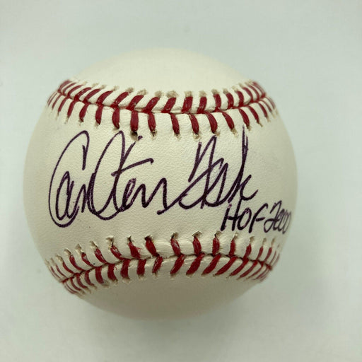 Carlton Fisk Hall Of Fame 2000 Signed Official Major League Baseball JSA COA