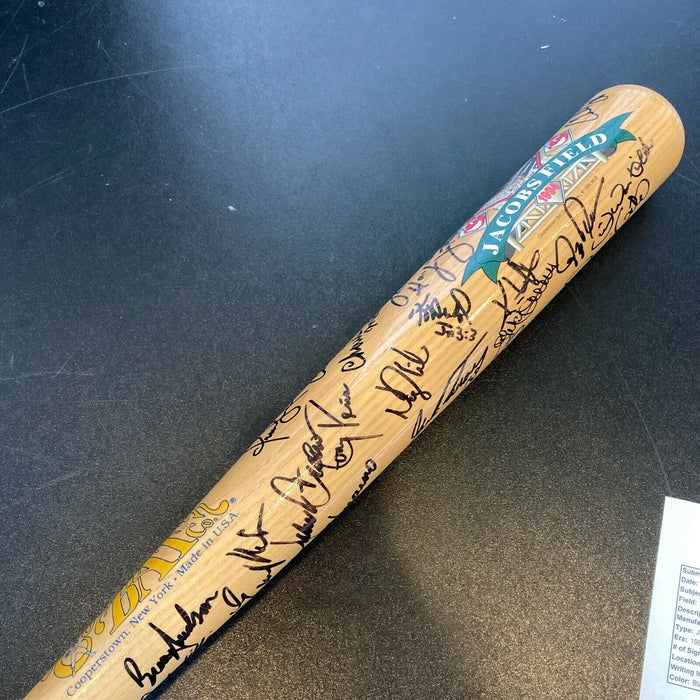 1994 Cleveland Indians Team Signed Bat Jim Thome Manny Ramirez Kenny Lofton JSA