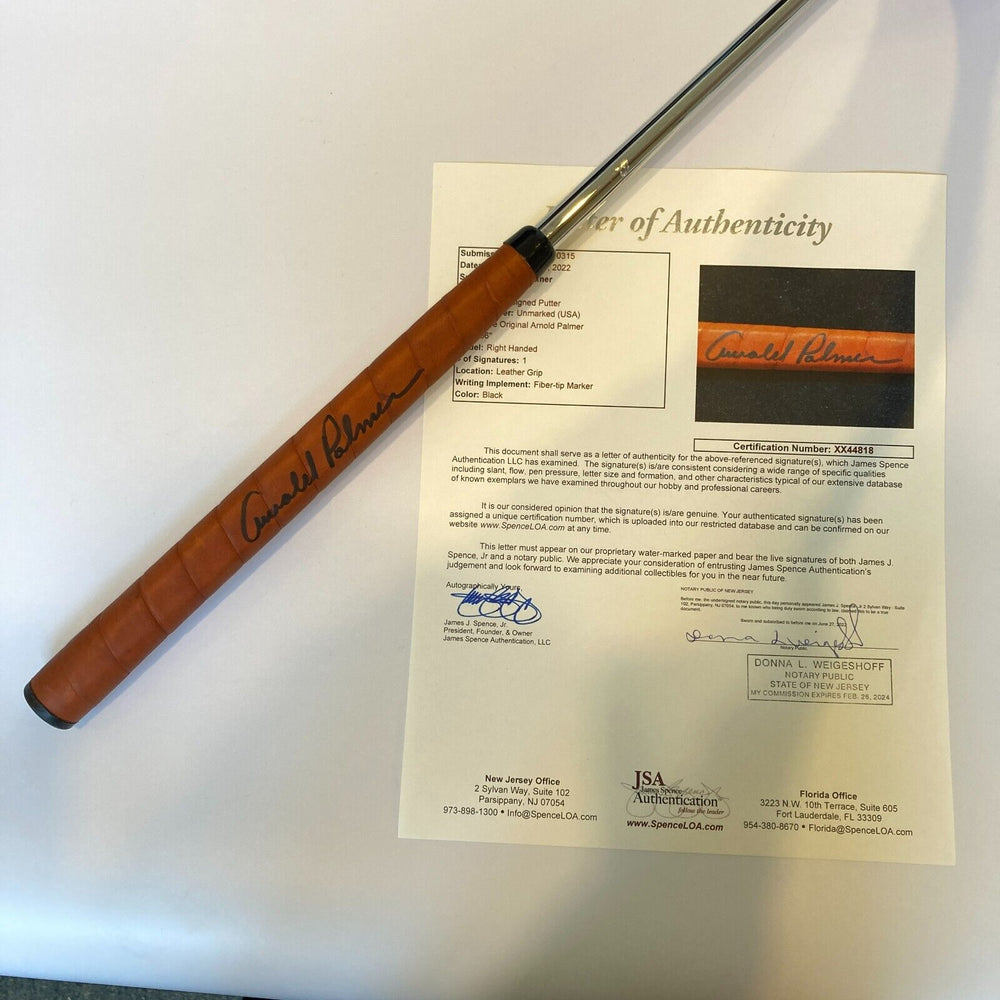 Arnold Palmer Signed Autographed Golf Club With JSA COA
