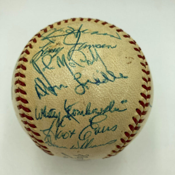 Willie Mays 1954 New York Giants World Series Champs Team Signed Baseball JSA