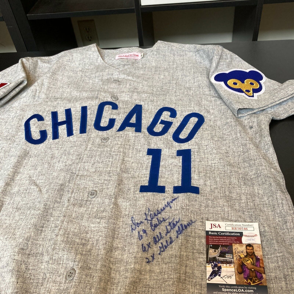 Ron Santo Signed Heavily Inscribed Authentic Chicago Cubs STAT