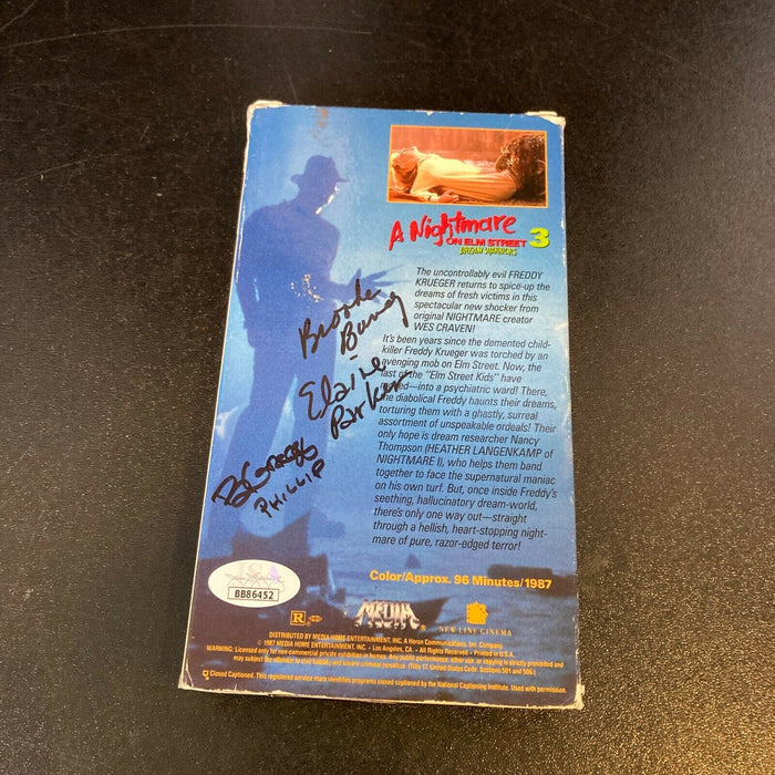 A Nightmare On Elm Street Cast Signed VHS Movie With 12 Signatures JSA COA