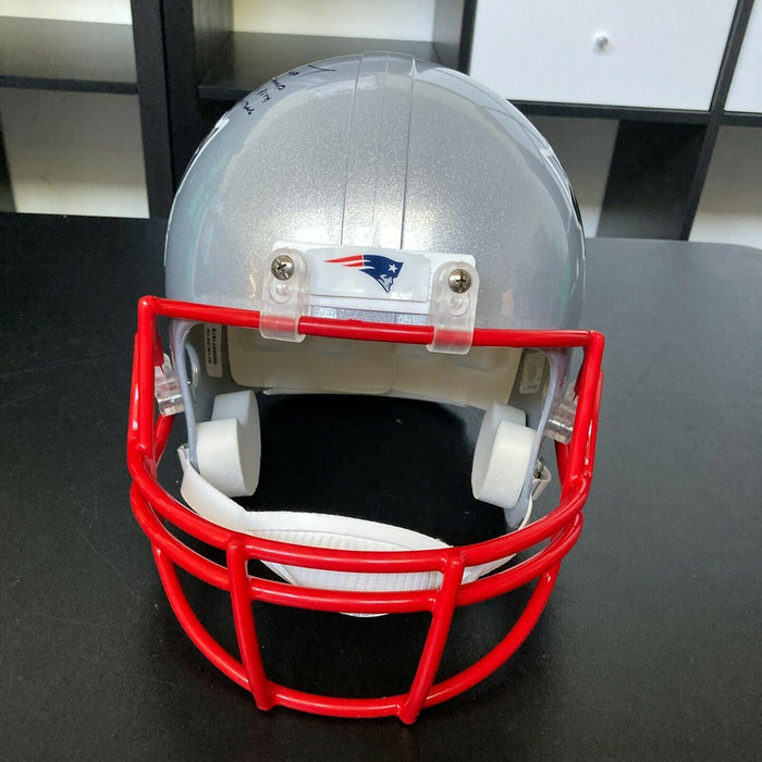 Tom Brady Super Bowl MVP Signed Heavily Inscribed Patriots Helmet Tristar COA