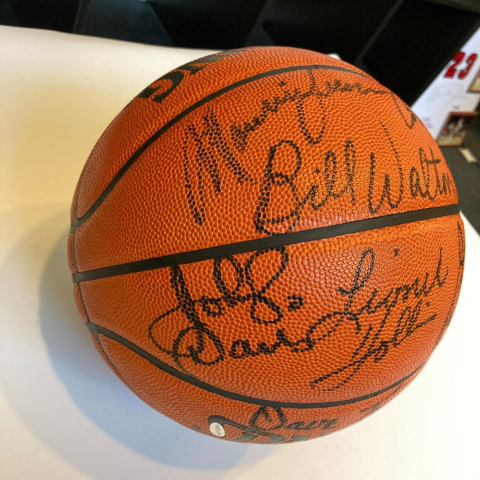 1976-77 Portland Trail Blazers NBA Champs Team Signed Basketball UDA JSA COA
