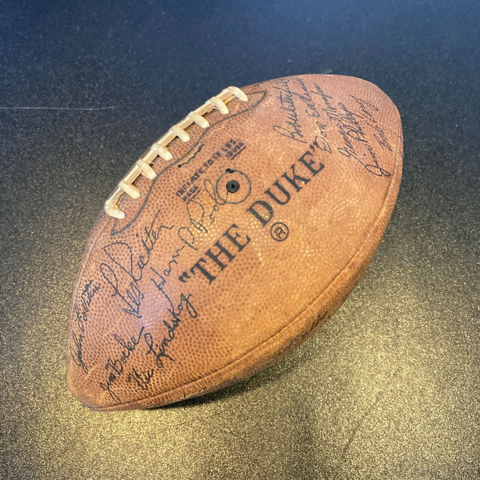 1960 Los Angeles Rams Team Signed Rare Wilson Bert Bell Game Used Football