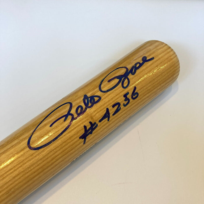 Pete Rose 4256 Hits Signed Louisville Slugger Game Model Baseball Bat JSA COA