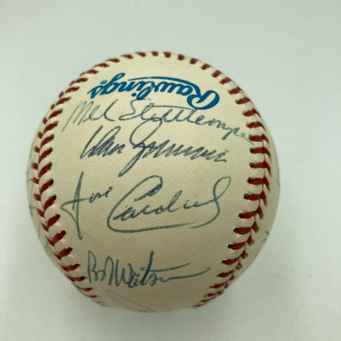 Whitey Ford Phil Rizzuto Catfish Hunter Yankees Legends Signed Baseball