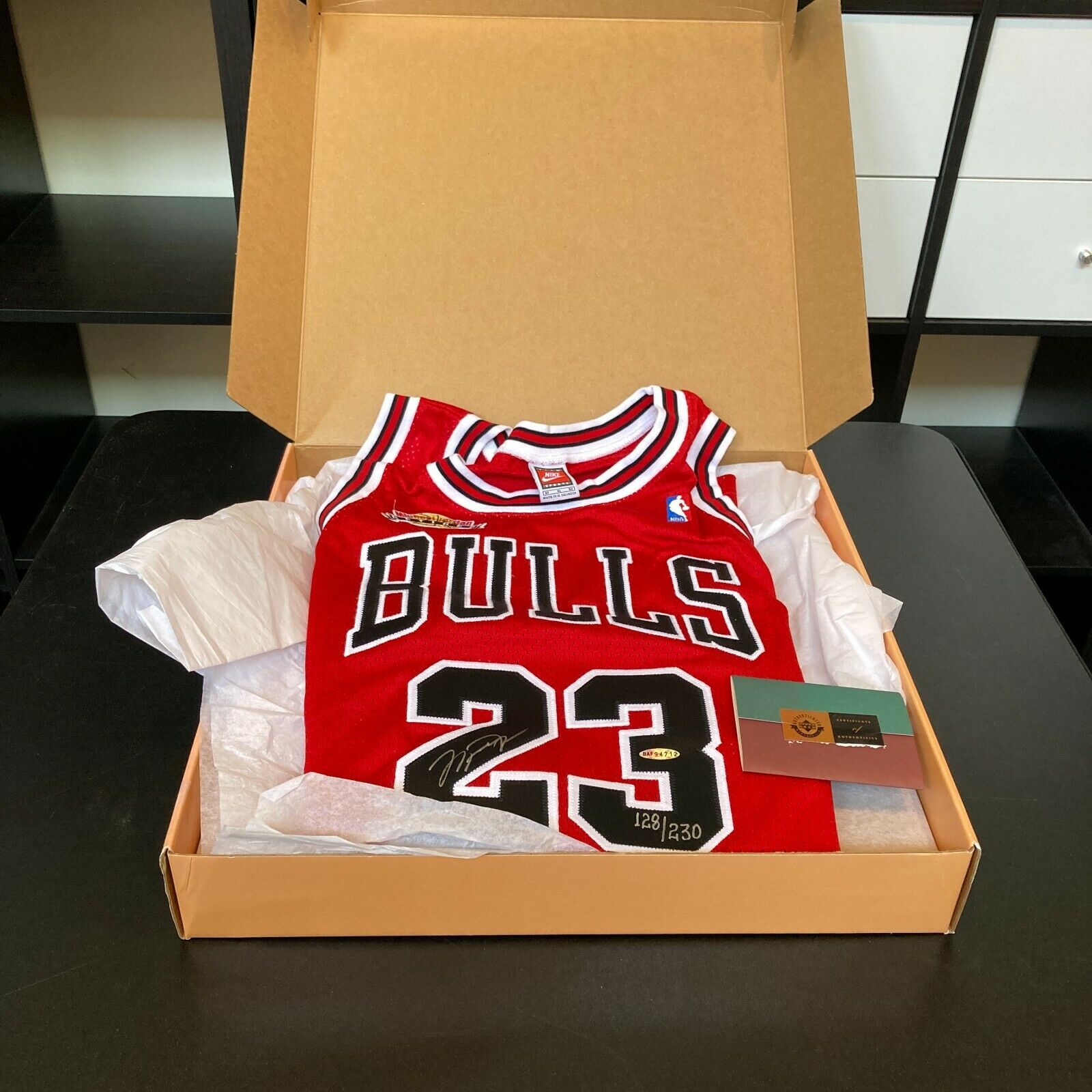 Michael Jordan Signed 1998 Chicago Bulls Nike Pro Cut Jersey UDA Upper Deck  COA