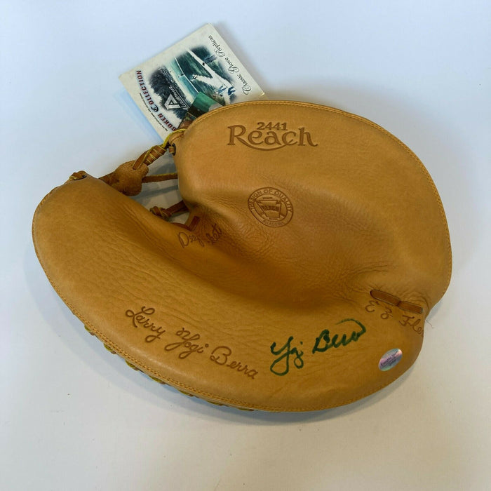 Yogi Berra Signed Reach Game Model Baseball Glove Catcher's Mitt JSA COA