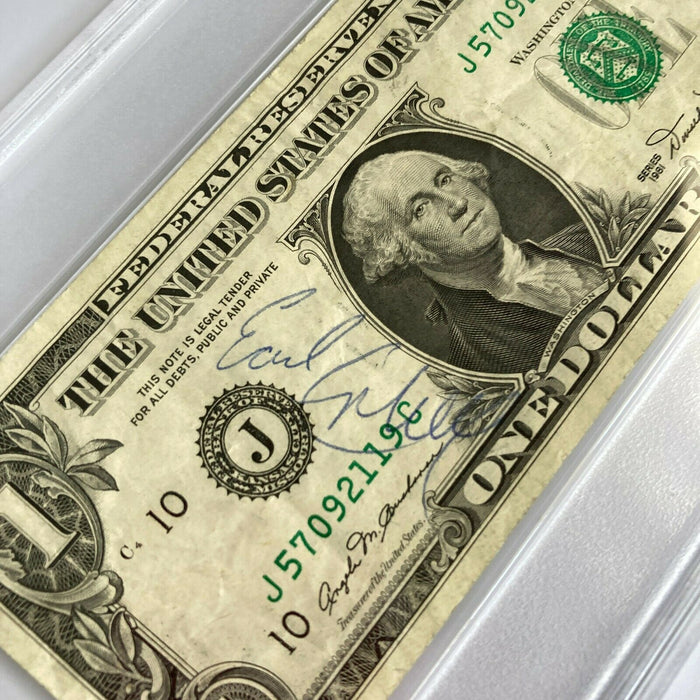 Earl Campbell Signed Autographed $1 One Dollar Bill PSA DNA COA NFL